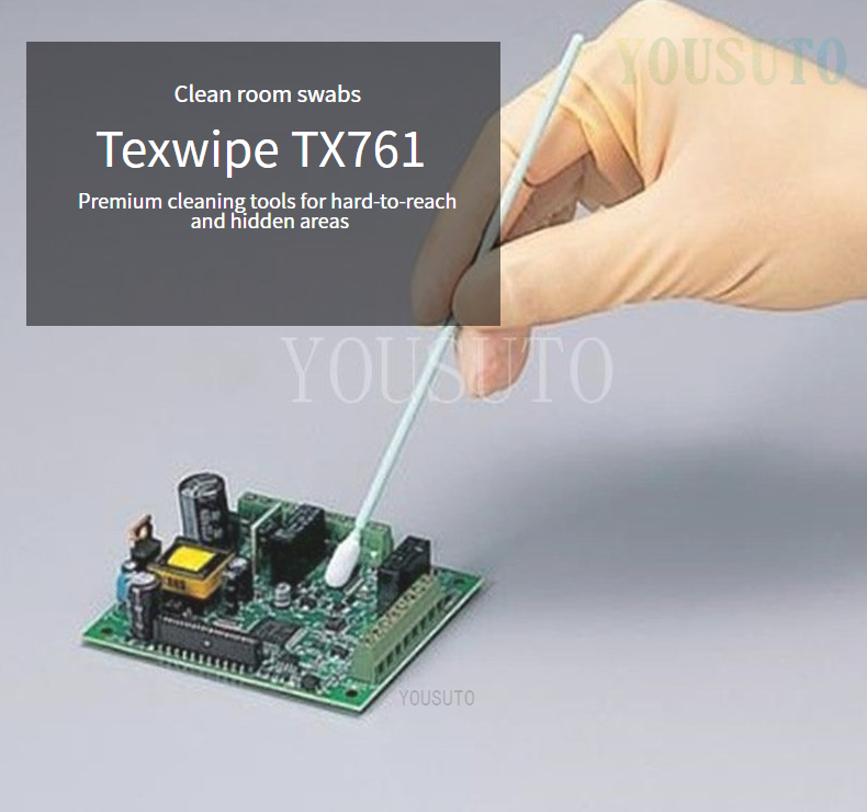 TX761 Alpha Polyester Cleanroom Swab with Long Handle