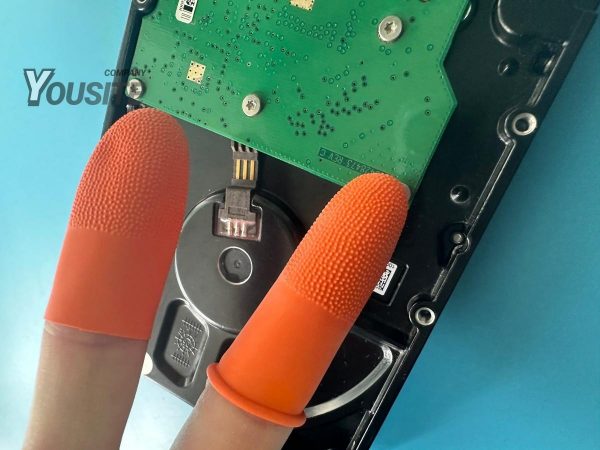 Orange Anti-static Anti-slip Finger Cots ESD