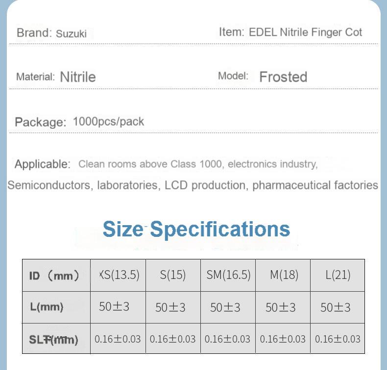 EDEL Nitrile Finger Cot