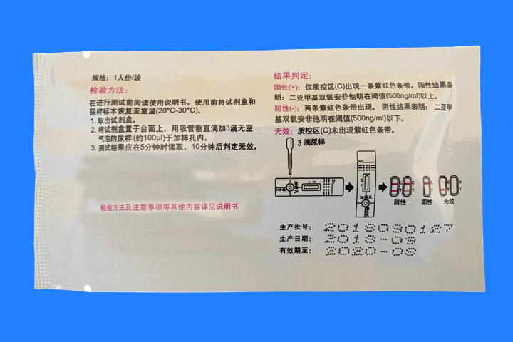 Cocaine screening test in urine